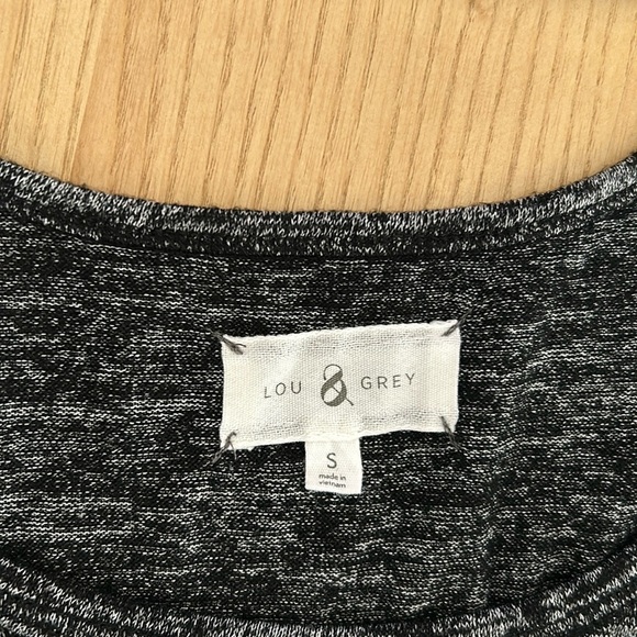 Lou & Grey Sleeveless Heathered Black/Grey Dress | SIZE S - Picture 3 of 5